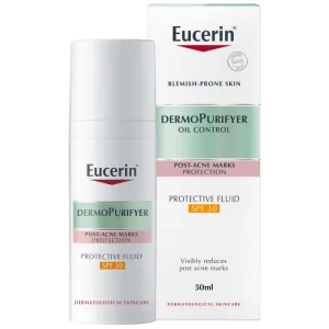 Eucerin D.purify سائل واقي للتحكم في الزيت 50 مل بعامل حماية من الشمس 30