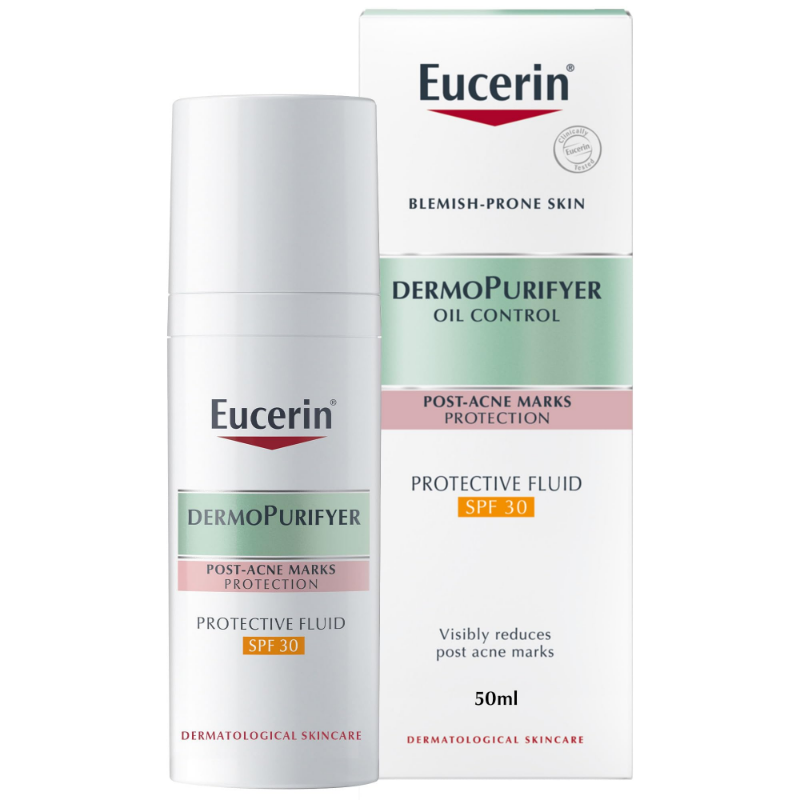 Eucerin D.purify سائل واقي للتحكم في الزيت 50 مل بعامل حماية من الشمس 30